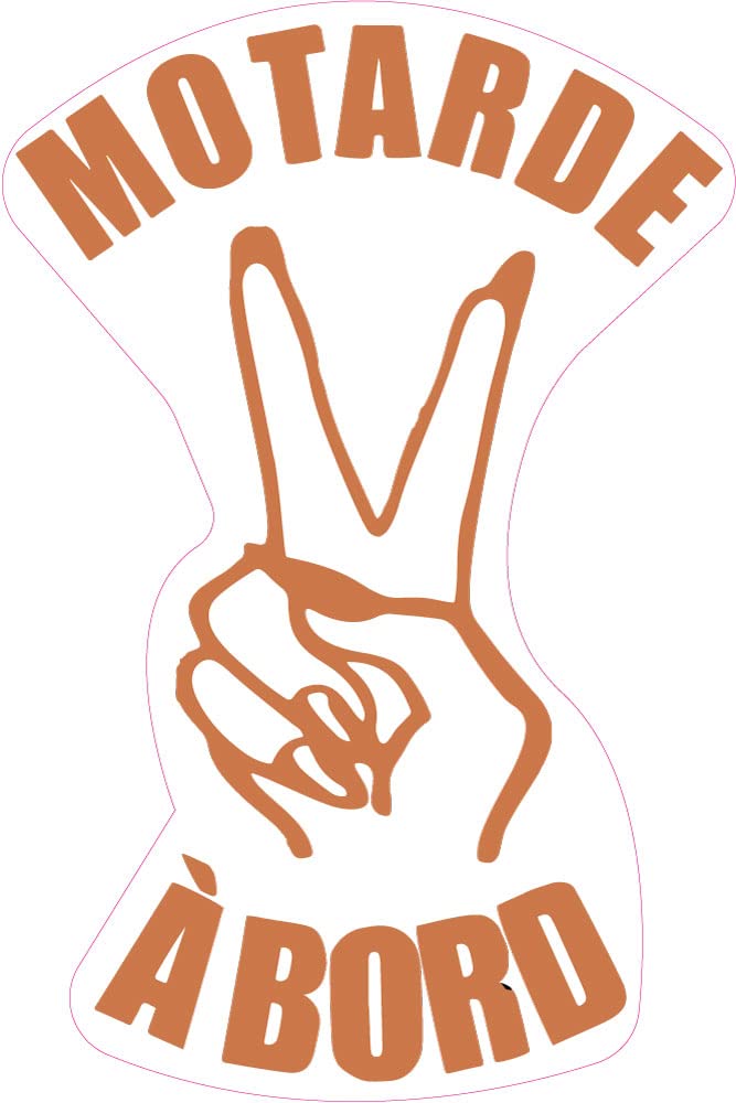 Autocollant Moto “Main Ongles” – Déco Voiture, Casque – Résistant Aux Intempéries, 12 Cm Rouge