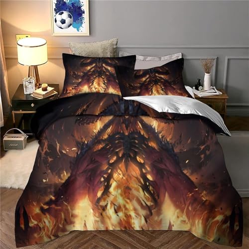 Créature démoniaque parure de lit 3D housse de couette microfibre 135x200