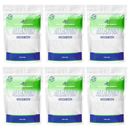 Myoc Allantoin Powder | 6 Pack | DIY Powder for Cream, Gel, Serum & Lotion | Cosmetic Grade - 110g/3.88 Oz