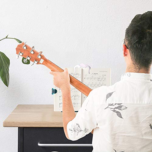 Music Book Clip Page Holder-Metal Sheet for Music Page, Book Page, Cookbook Page (Silver Book Clips)