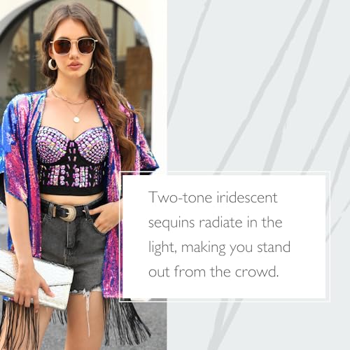 Image of Festival Kimono Cardigan - Perfect Festival Outfit for Women - Music Concerts, Discos