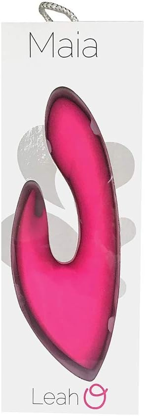 Maia Toys Leah Rechargeable Silicone Rabbit Massager, 7.5 Inch, Neon Pink