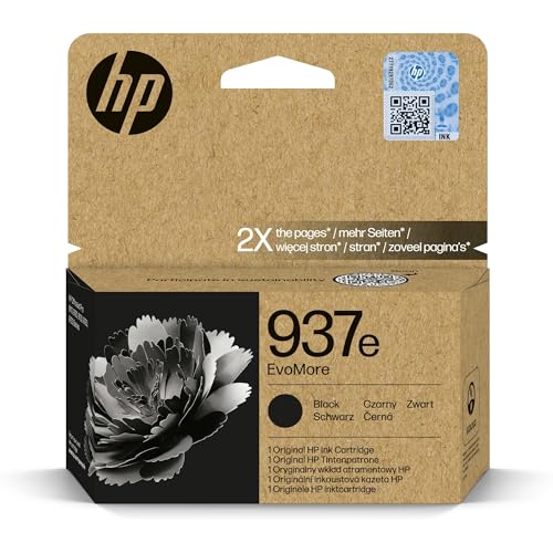 HP 937e Nero, Cartuccia Inchiostro Originale, EvoMore, Alta CapacitĂ
