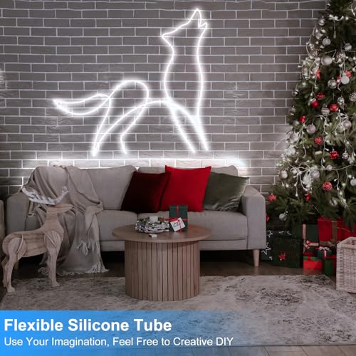 Cinta LED Neón Flexible 33 Pies 24V Dimmable Blanco Frío miniatura 2