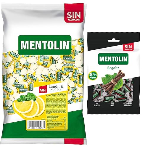Mentolín caramelos duros limon melisa s/a bolsa 1kg y de regalo regaliz s/a bolsa 100g