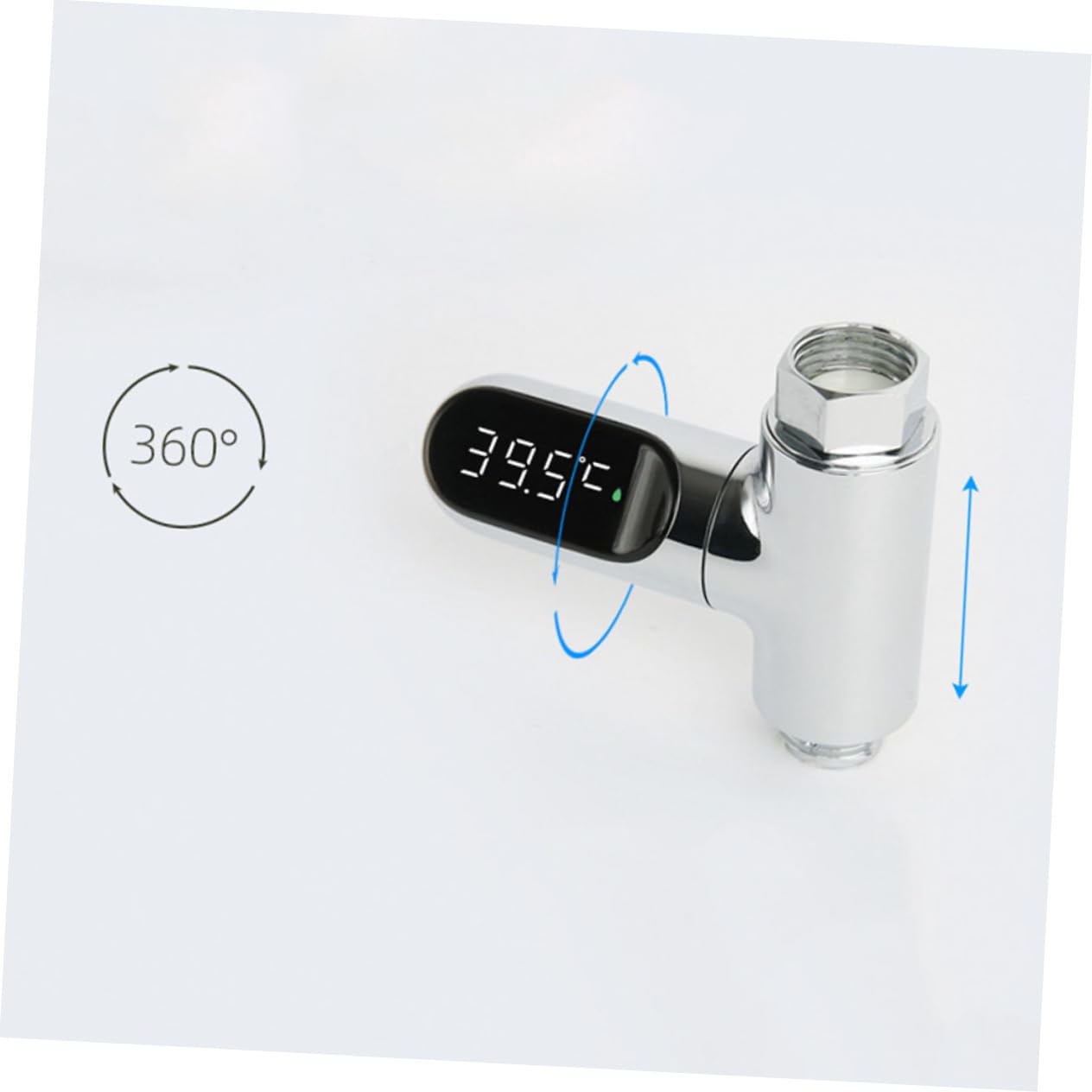 Termómetro de Ducha Resistente al Agua para Ñiño Pantalla Led Medición Precisa de 5 a 85°c Material Abs y Pc, Función de Energía Autogenerada