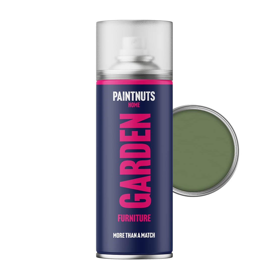 Paintnuts Reseda Green Garden Furniture Paint - Ral-6011 - Satin 400Ml Spray Can