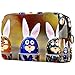 Kleine Make-up Tasche Süße Hasenpuppe für Geldbeutel Reise Make-up Pouch Kosmetiktasche für Frauen Mädchen 18.5x7.5x13cm