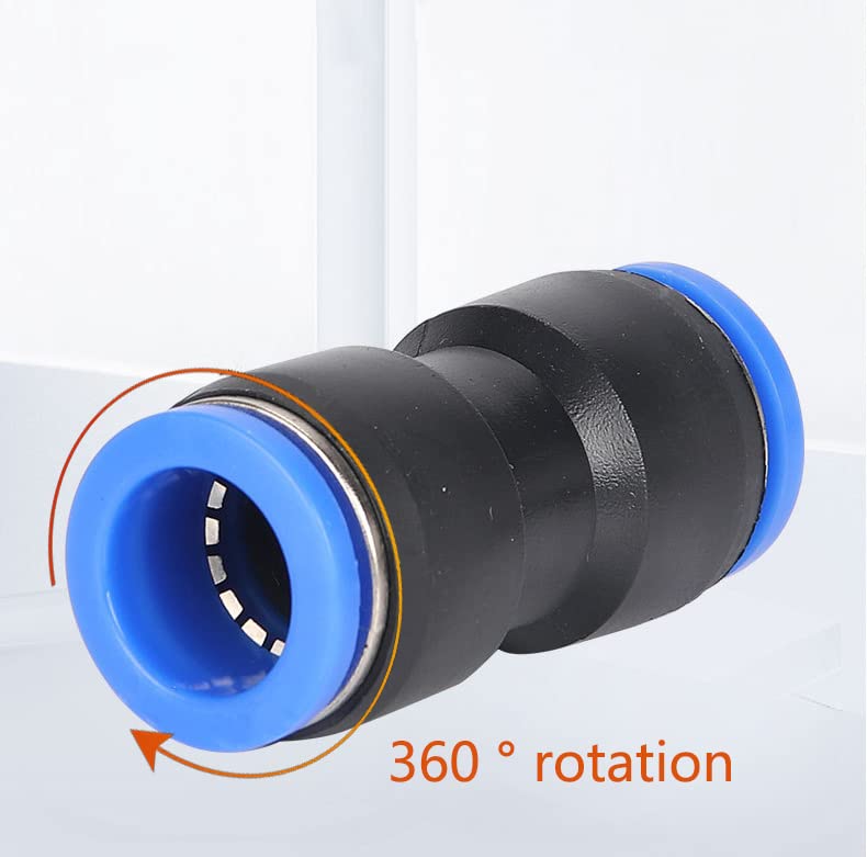 10Pcs Pneumatic Adapter Pneumatic Quick Fittings 8mm to 6mm Push Lock Connector Precision Durable Push Fit Fittings for Air Hose and Water Hose - Image 3