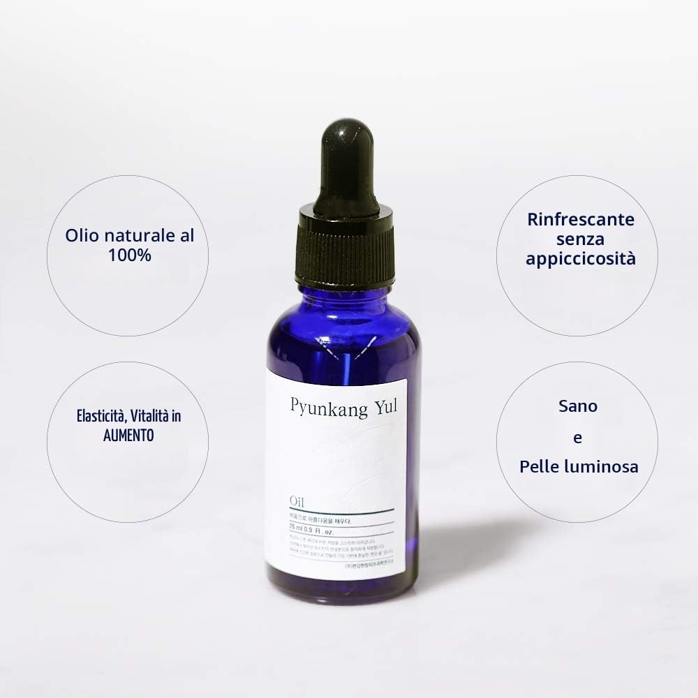 Pyunkang Yul Olio per il viso per tutti i tipi di pelle - Olio di vitamina E naturale al 100% da burro di karitè - Olio di vitamina C puro da limone e bergamotto