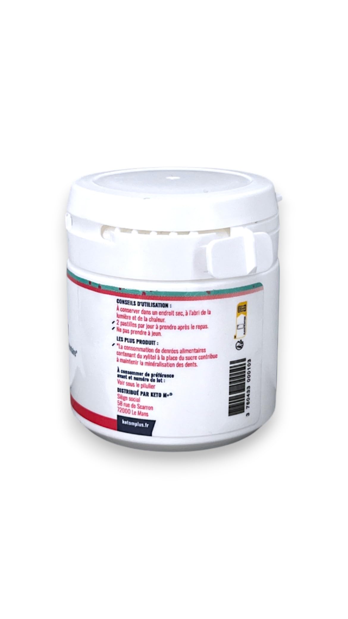 CETOKISS® Probiotique Bucco-Dentaire Menthe | 1 Milliard UFC HOWARU® | Haleine Fraîche & Gencives Saines | Sans Sucre | 90 Pastilles - Cure 3 Mois | Équilibre de la Flore et du Microbiote Buccal