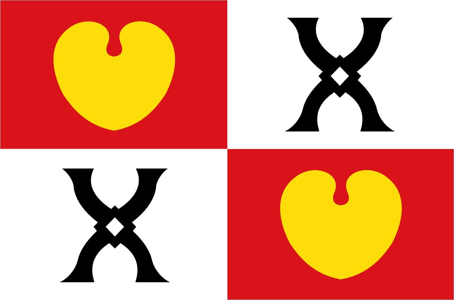 Vlag Veldhoven 1962 drapeau haut de gamme de la Gemeente Veldhoven