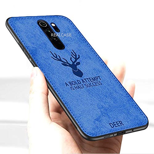 REALCASE Redmi Note 8 Pro Back Cover Case Stylish | Fully Protective Deer Design Shock Proof TPU Bumper | Fabric Back Cover Case for Mi Redmi Note 8 Pro (D-Blue) (B081H6NZJG) Amazon Price History, Amazon Price Tracker