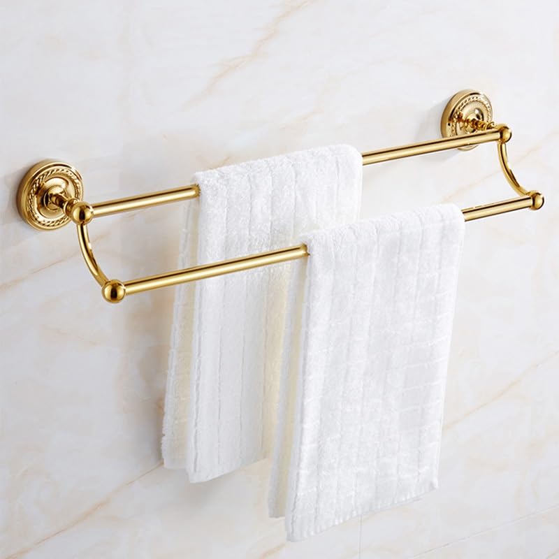 Porte-serviettes en cuivre support rangement serviettes salle de bain mural