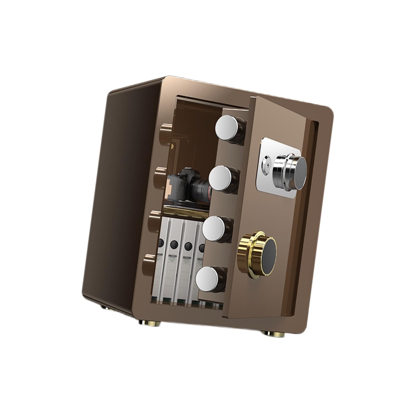 Cassaforte serratura a combinazione manuale ufficio interamente acciaio, casseforti compatte armadietti domestici ad alta sicurezza, for documenti passaporto(Color 1,36x32x40cm)