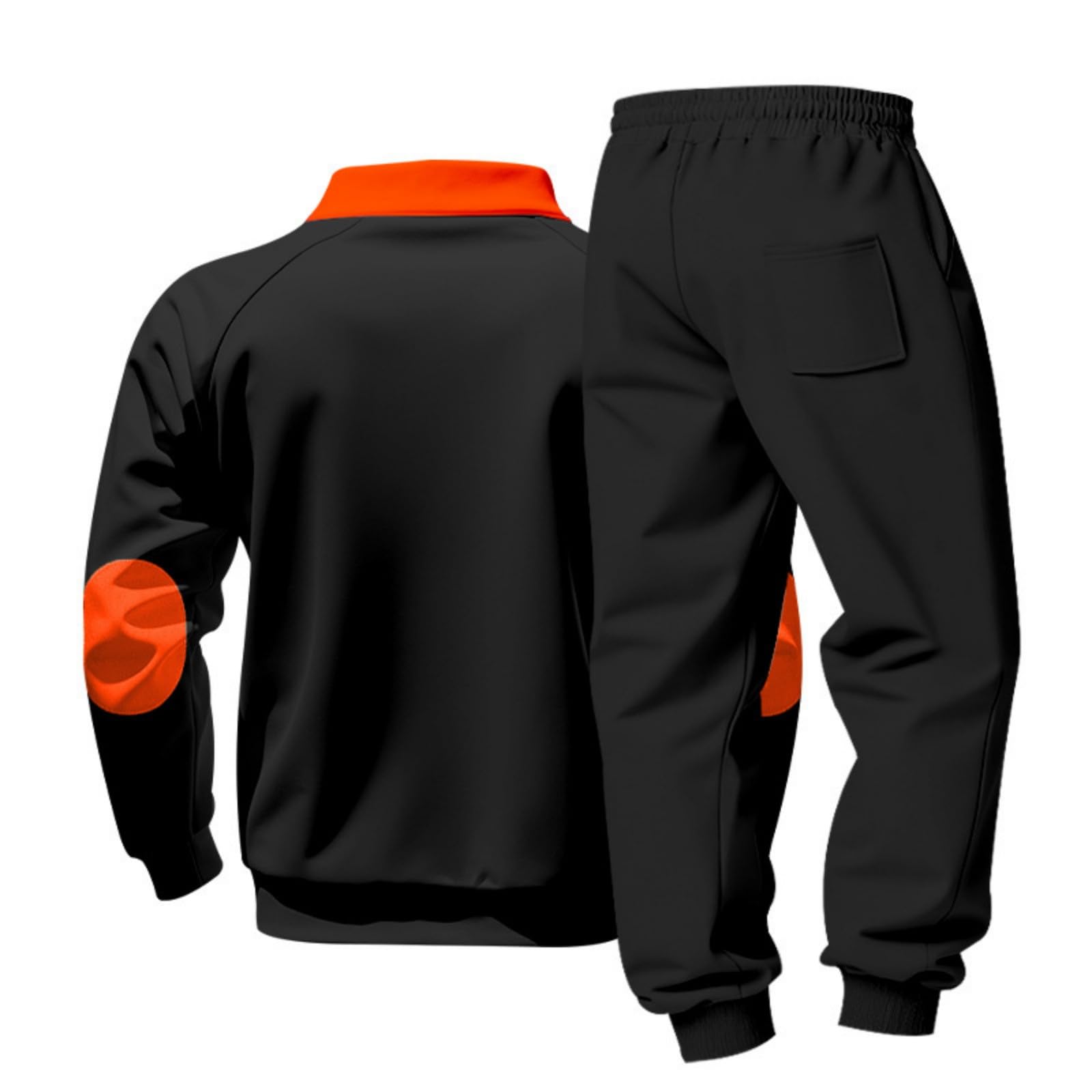 Generisch Dres treningowy dla mężczyzn, dres do joggingu, modny motyw, 2-częściowy, hip hop, Y2K, streetwear, bluza z kapturem + spodnie do biegania, zestaw dla mężczyzn, strój rekreacyjny, sweter z