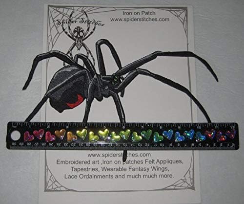 Large Southern Black Widow Spider Iron on Patch