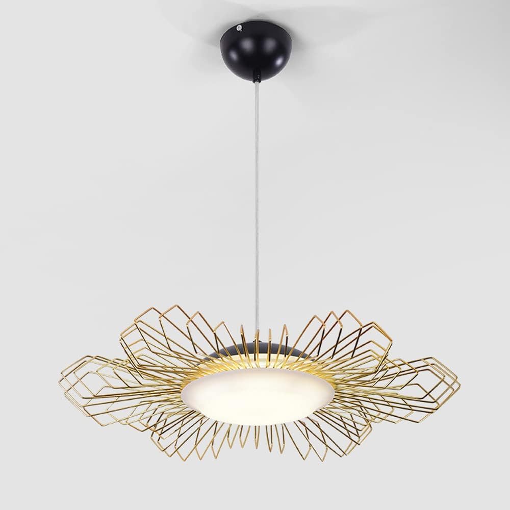 SYAXVOM Simple Iron Chandeliers Kitchen Chandelier Lighting Bird‘s Nest Bedroom Lamp Ceiling Light Fixture Retro Art LED Dimmable Fixtures,Chandelier