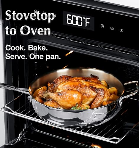 Image of KOCH SYSTEME CS Tri-Ply Stainless Steel Cookware Set 10 Piece, Professional 18 /10 Stianless Steel Pots and Pans Set, Oven & Induction Safe, Non-Toxic Kitchen Cookware Set for Family Cooking, 10pcs