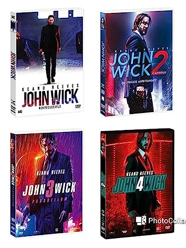  John Wick 1-2-3-4 -la saga completa dvd Ediz. Italiana