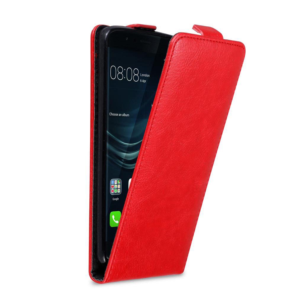 Cadorabo Custodia per Samsung Galaxy S10 PLUS in ROSSO MELA - Protezione in Stile Flip con Chiusura Magnetica - Case Cover Wallet Book Etui