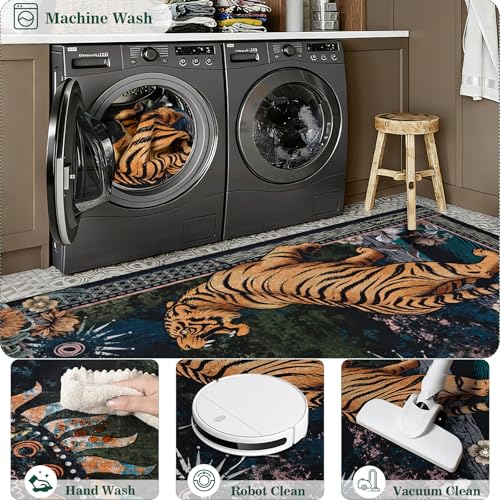 Tapete Boho Yinhua Tiger 9x12 Antideslizante Lavable miniatura 6