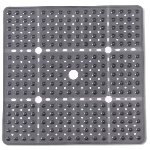 ENKOSI Large Square Shower Mat Non Slip - Stand Up Shower Mat - Shower Mats for Showers Anti Slip - Shower Non Slip Stall Mat - Shower Mat Non Slip Large - Shower Safety Grip Mat (Charcoal 27x27) ENKOSI Large Square Shower Mat Non Slip - Stand Up Shower Mat - Shower Mats for Showers Anti Slip - Shower Non Slip Stall Mat - Shower Mat Non Slip Large - Shower Safety Grip Mat (Charcoal 27x27)