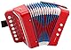 Classic Cantabile Bambino Rosso Kinder Akkordeon (ab 3 Jahre, mit 7 Noten Tasten, 2 Bässe, Rot)