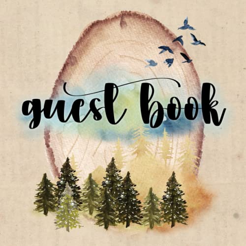 Guest Book: A Woodland-Themed Guest Book (8.5" x 8.5" / 100 Pages)