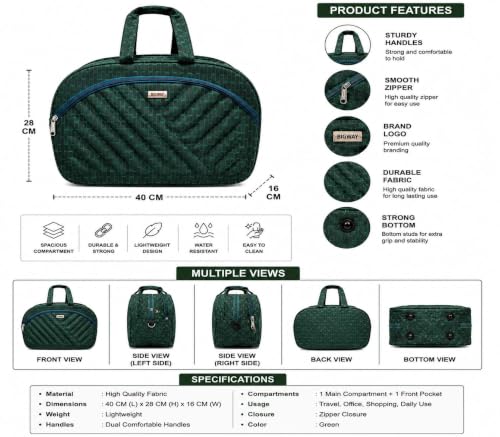 Image of Premium Travel Duffle Bag, Luggage Bag, 90 L Capacity Bag, Green