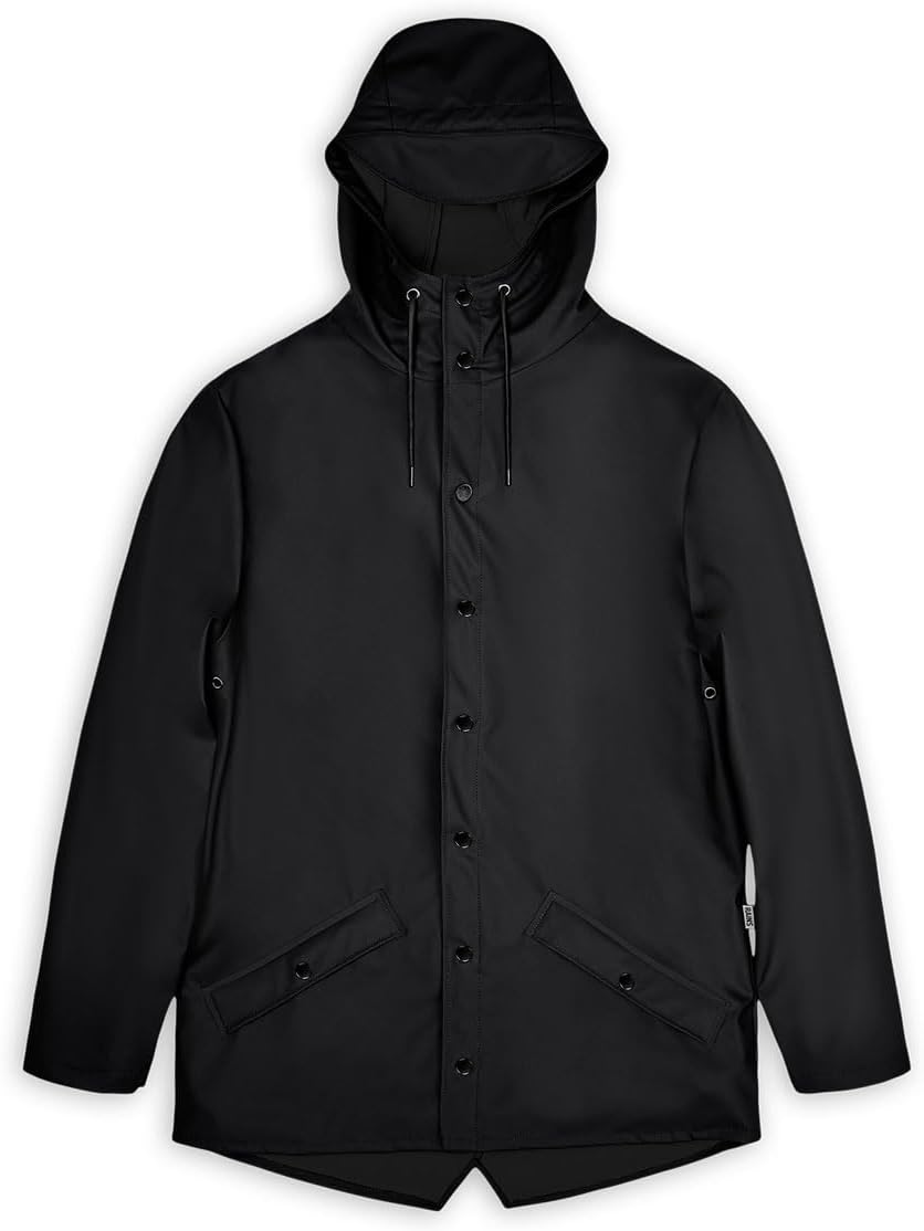 RAINS Jacket - Waterproof Unisex Jacket for Men and Women with Welded Seams, Hood with Drawstring, Snap Closure, Snap Cuffs - Image 8