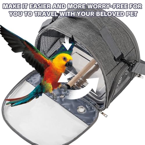 Vogel-Tragetasche-mit-Edelstahl-Tablett-und-Stehstange-Vogel-Transportbox-Atmungsaktiver-Tragbarer-Vogelkafig-fur-WellensittichSitticheKleintiere-Bird-Transport-BoxSchwarz | Dealmeister.io Alt tag für bilder post titel