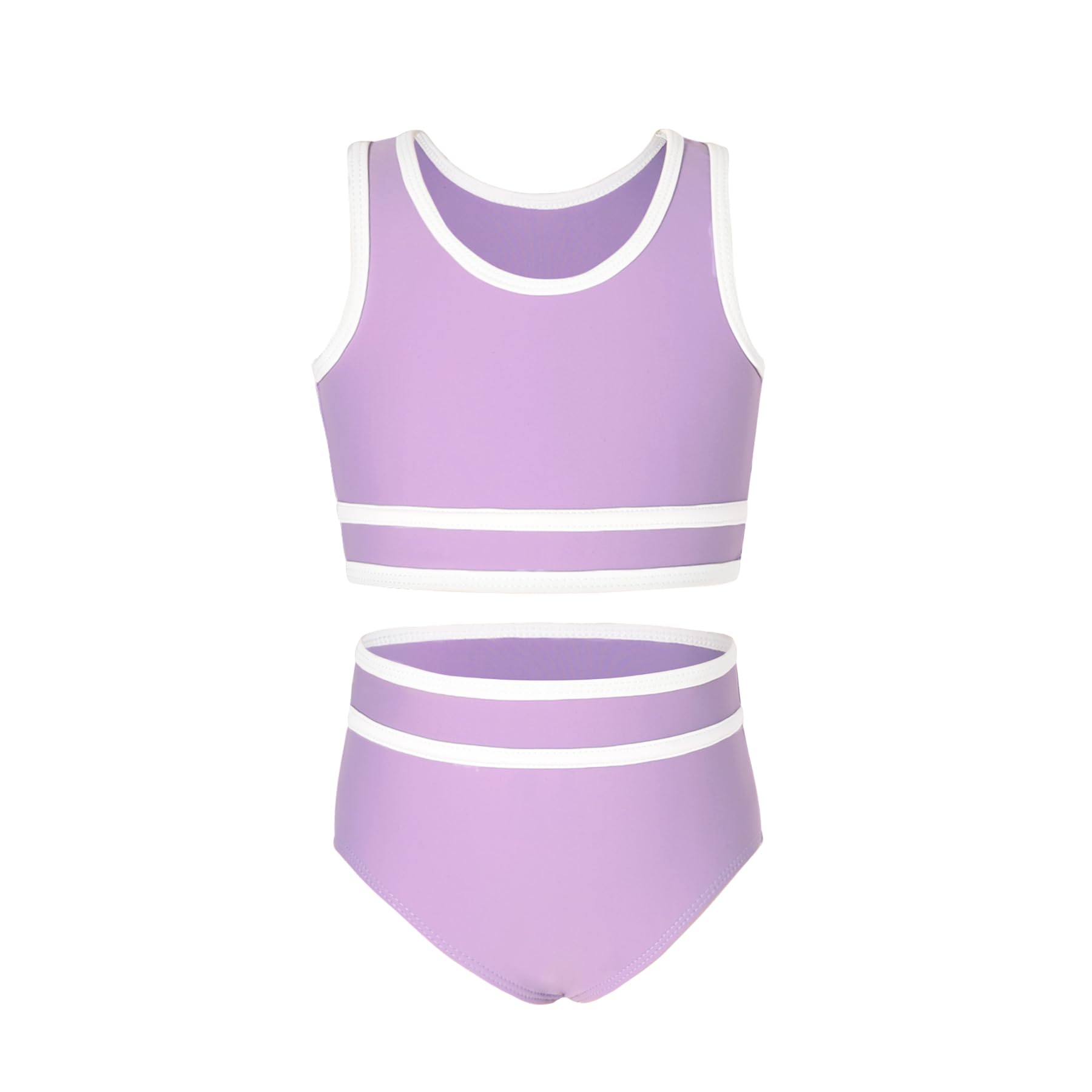 YOUNGER TREE Girls Swimsuit Sleeveless Tankini 2 Piece Bikini Sets Beach Sport Bathing Suit for Toddler Kids Girl