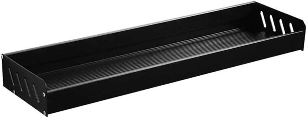 Bathroom Shelves, Bathroom Vanity Tray Kitchen Countertop Storage Shelf Coffee Table Decorative Tray Cosmetic Organizer Display Holder Black (Size : 40)