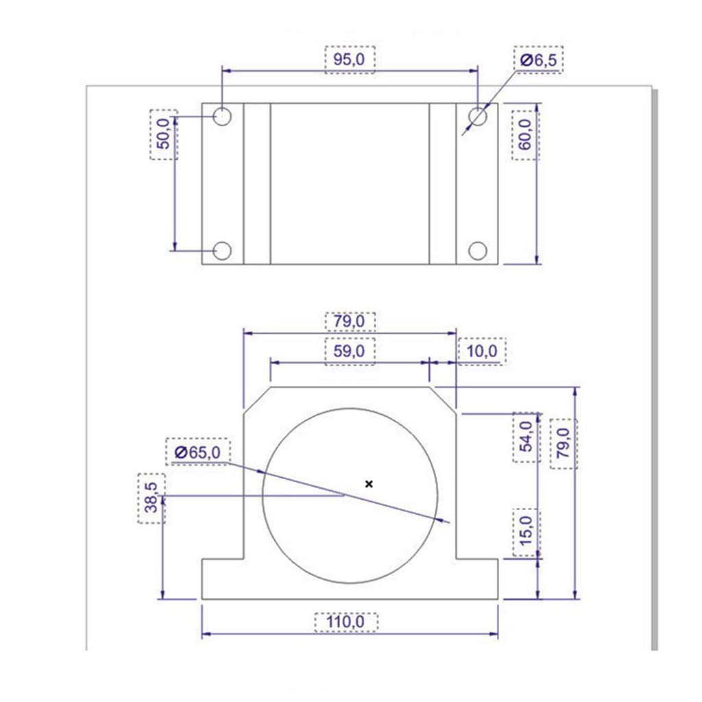 65mm Spindelaufnahme CNC Spindelhalter Halterung für CNC Fräsmotor