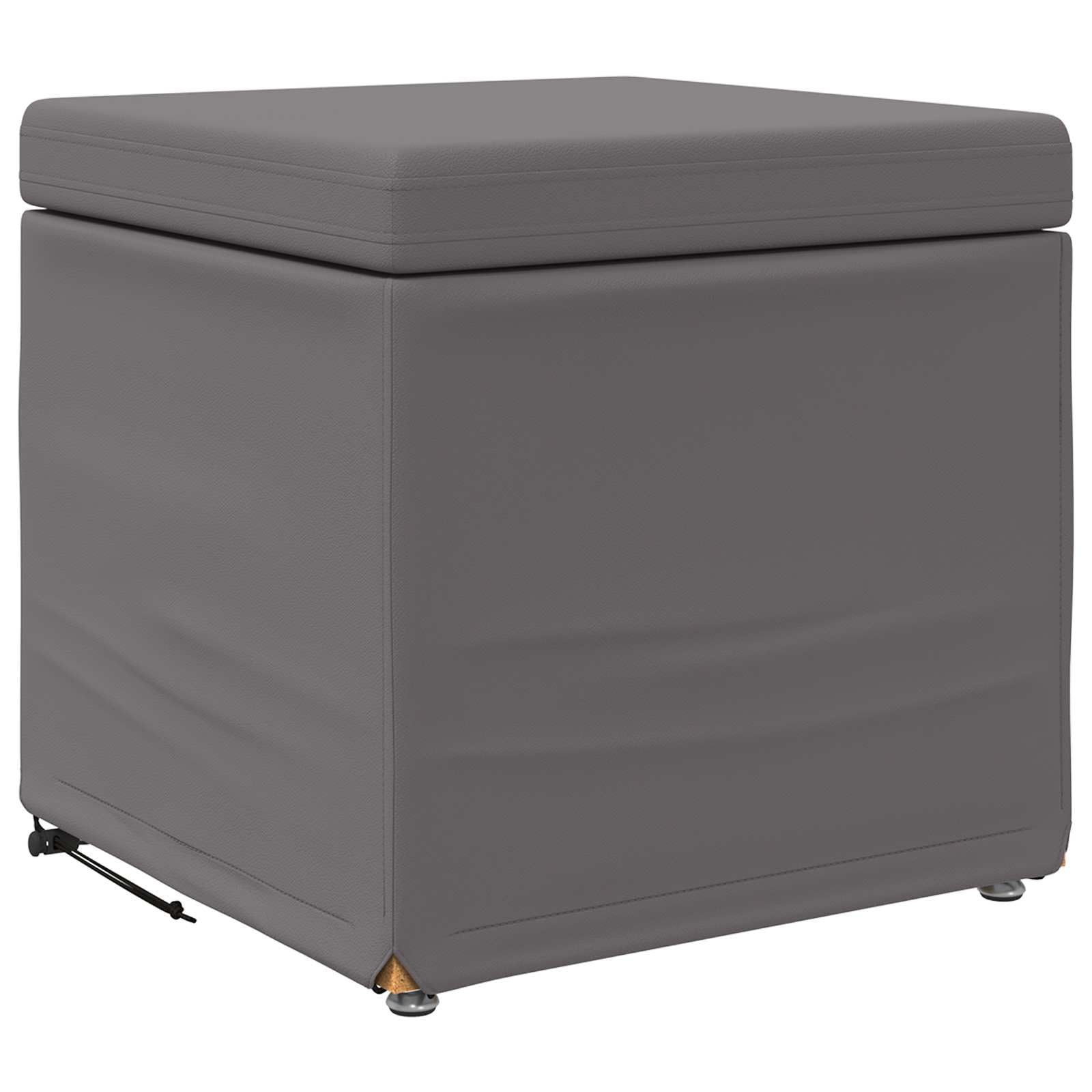 Grauer Hocker ohne Rückenlehne, modernes Design, weiches Kissen aus strapazierfähigem Stoff, Füße aus Knödel, zum Gleiten unter dem Tisch, kompakter Sitz für Küche und Esszimmer