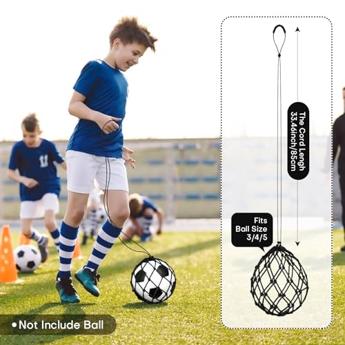Rolitwils Soccer Kick Trainer 2 Pack - Soccer Training Equipment with Return Net - Soccer Practice Gear for Boys & Girls - Football Training Accessories for Size 3 4 5 Balls - Thumbnail 2