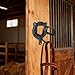 Kytree 6 Counts Horse Bridle Rack Bracket Hooks, Metal Bridle Holder Wall Mount with Tubes and Screw for Tack Room Horse Barn Supplies, Black
