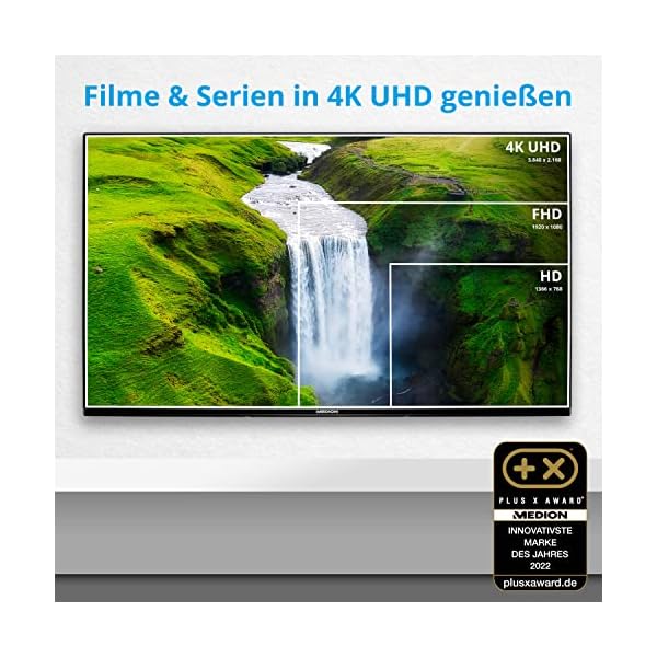 MEDION X14355 (MD 31476) 108 cm (43 Zoll) UHD Fernseher (Android TV, 4K Ultra HD, Dolby Vision HDR, Dolby Atmos, Netflix, Prime Video, PVR, Google Chromecast & Assistant) – Bild 3