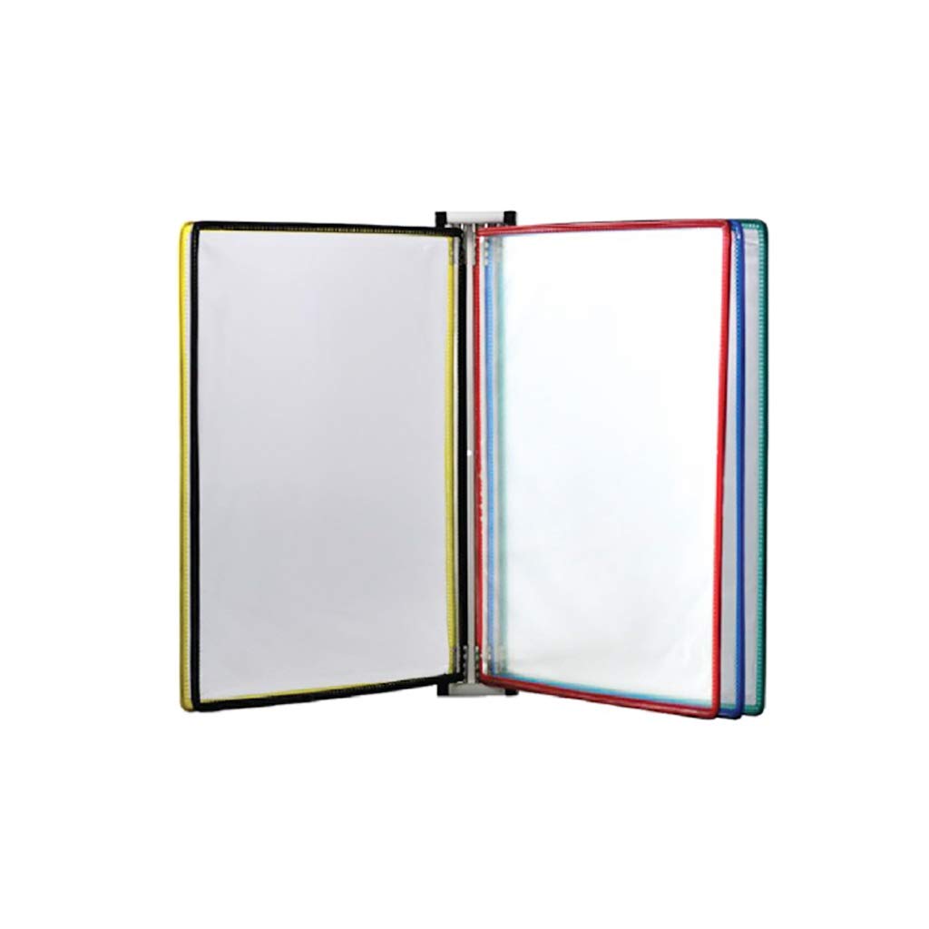 GLETSF Wall Mount Reference Display System, Hanging Wall File Organizer, Document Holder A4, Flip Chart Stand Magnetic, Mounted Display,Folders,Unique Colour-13x9x1.57IN