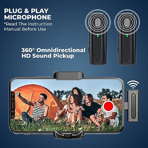 Image of MOOZMOB K93 Professional Grade Dual Wireless Mic with Charging Case and Noise Reduction Lavalier Microphone for Video Recording Vlogs ASMR Podcast Interviews YouTube (Dual Channel Version)