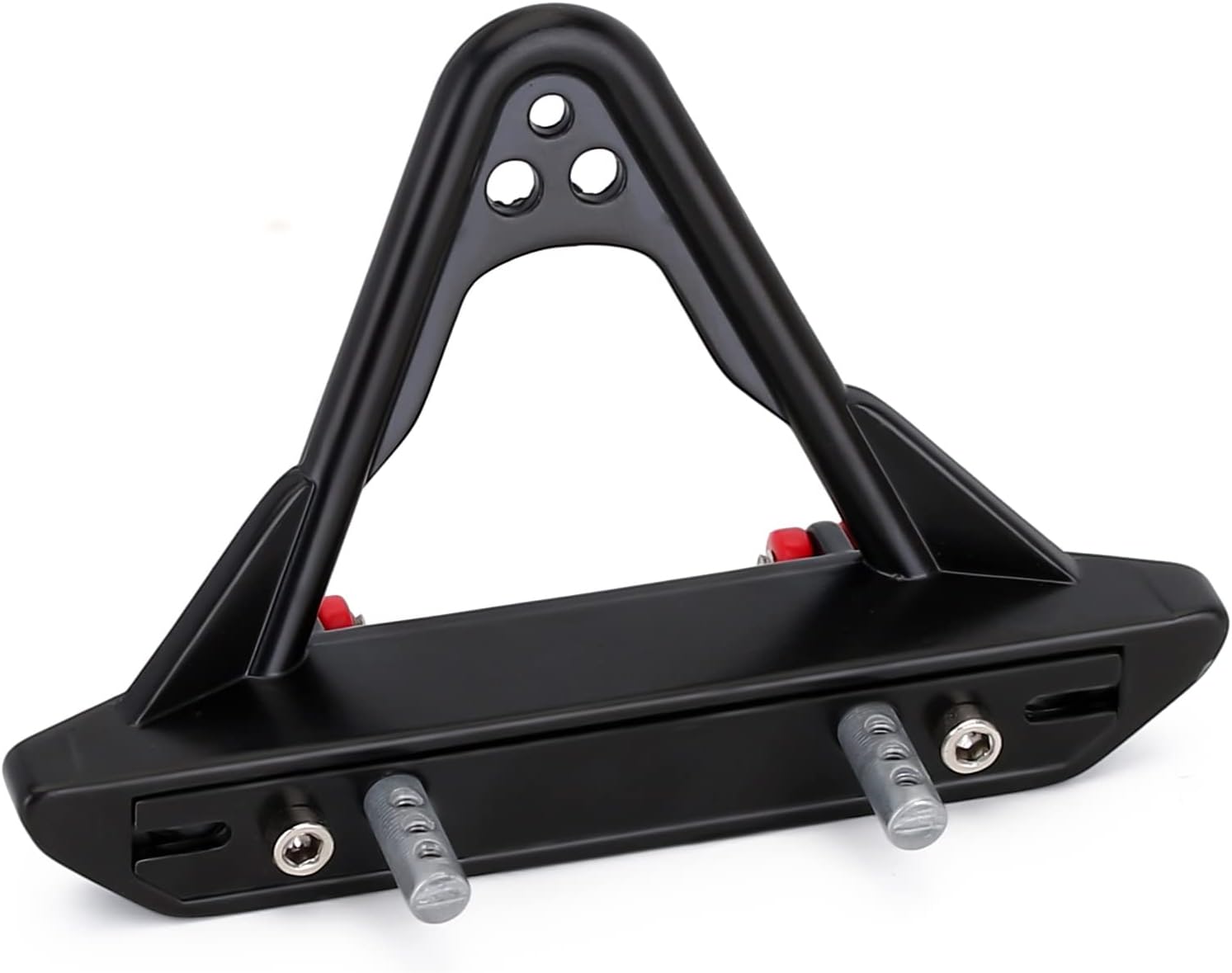 INJORA RC Front Bumper 1/24 Metal Bumper with Lights for SCX24 Gladiator Bronco JLU Deadbolt C10 B17 Axial Upgrade Parts（A）