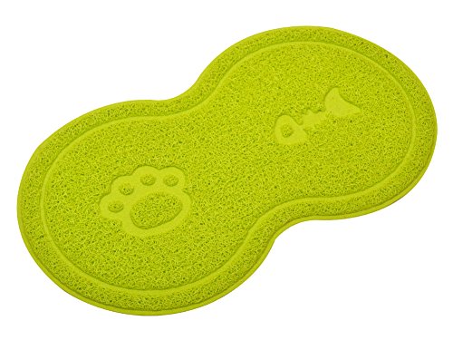 DM 8-Shaped Cat Pet Litter Tray Mat,Kitty Litter Rug,Doormat,46x26 cm (Green) - Image 2