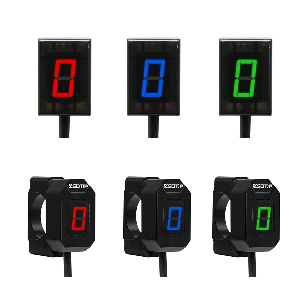 Indicador Engranaje Indicador De Marcha Digital Universal para Motocicleta, 6 Velocidades, Pantalla LED, Palanca De Cambio, Soporte Magnético para Indicador De Marcha