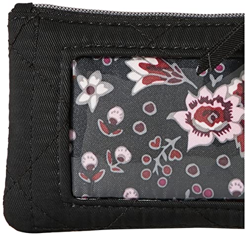 Vera Bradley Women's Performance Twill Zip ID Case Wallet, Black, One Size4