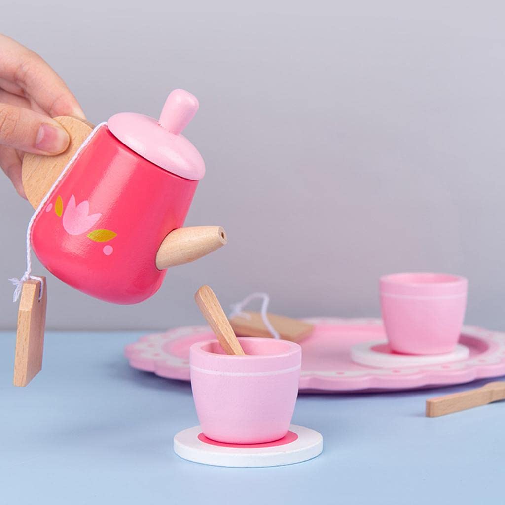 Generic Set di Cibo per Bevande Al Latte in Miniatura per Casa Delle Bambole Da 12 Pezzi per Bambole, Tè rosa, Taglia unica