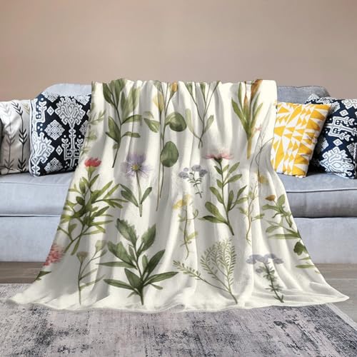 Couvertures douces et chaudes légères et confortables avec fleurs