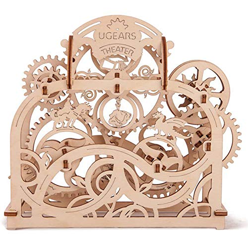 Ugears シアター 木製パズル 70002 工作 模型 立体パズル 接着剤工具不要 動く模型