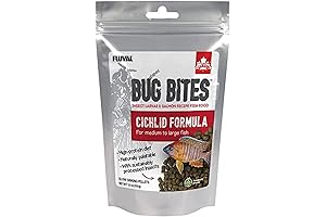Fluval Bug Bites Cichlid Fish Food for Sustained Energy
