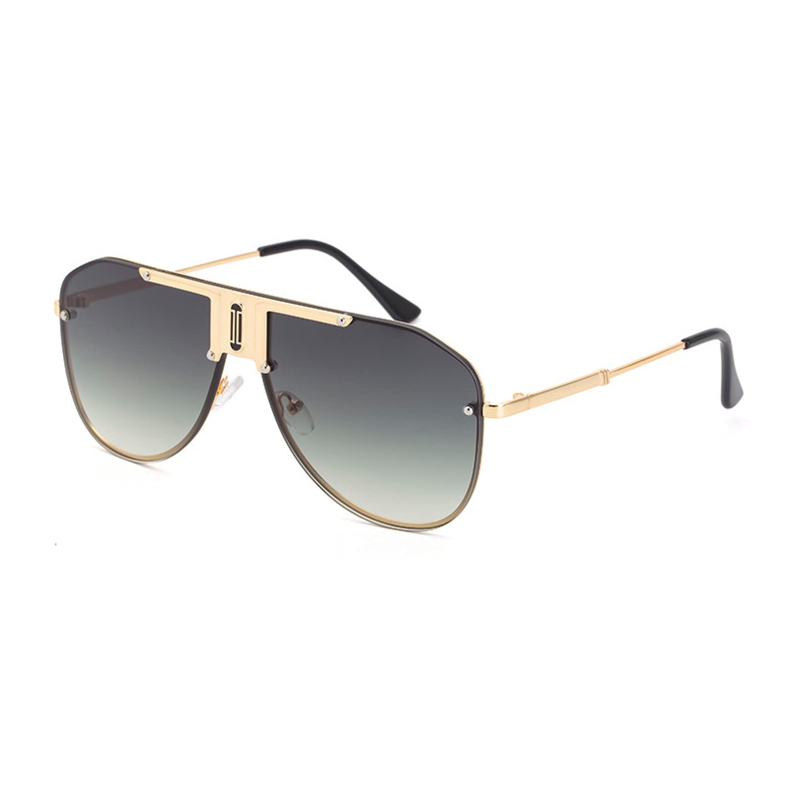 BAJIE Sonnenbrille Metall Big Frame Sonnenbrille Herren Trend Blau Sonnenbrille Damen Sonnenbrille